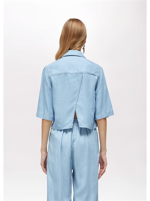 Camicia boxy in denim lyocell BLUGIRL BLUMARINE | RA6078D5049/77564